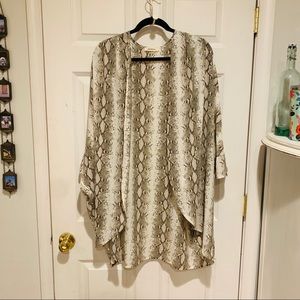 Snakeskin printed kimono